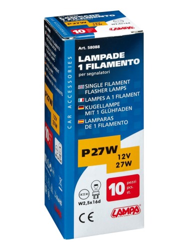 SET 10 LAMPADE 27W W2,5X16D P27W