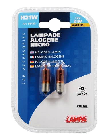 CP.LAMP. ALOGENE H21W AMBRA