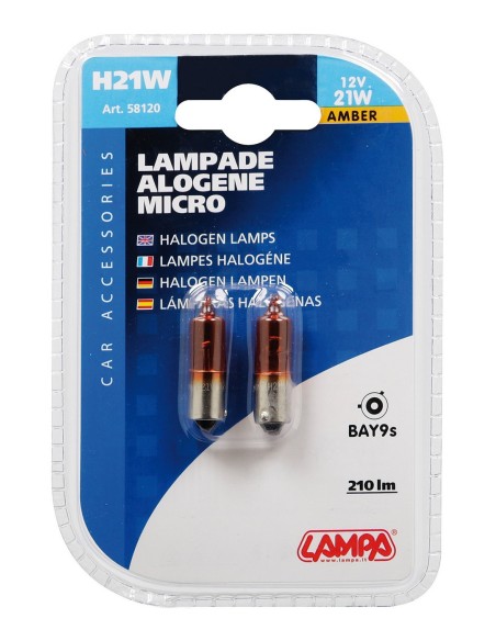 CP.LAMP. ALOGENE H21W AMBRA