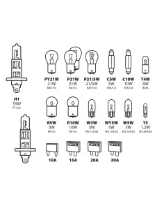 SUPER-KIT 19 LAMPADE C/2XH1 2
