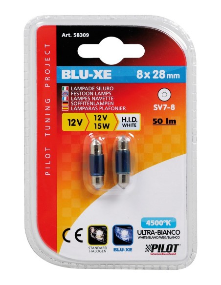 CP.LAMP.TUBOL.BLU-XE 15W SV7 8X28MM