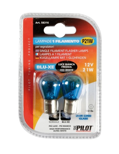 -CP.LAMPADE 1 FILAM. 21W BA15S --BLUE-XE---