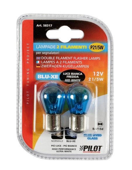 -CP.LAMPADE 2 FIL.21/5W BAY15D --BLUE-XE---