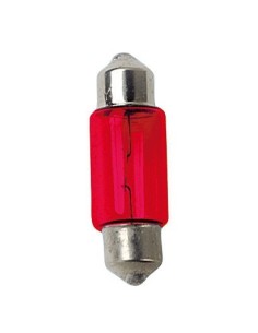 COPPIA LAMPADINE TUBOL.10W 11X31 ROSSO
