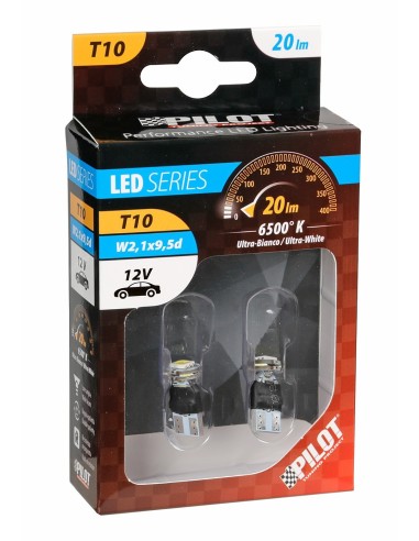 HYPER-MICRO LED 12V.T10 4SMD 3CHIPS , BIANCO - CP.