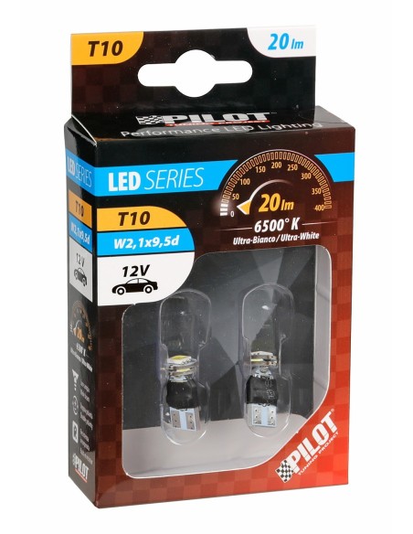 HYPER-MICRO LED 12V.T10 4SMD 3CHIPS , BIANCO - CP.