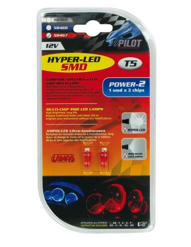 -CP.--HYPER-MICRO-LED-- T5 1SMD 2CHIPS - ROSSO-