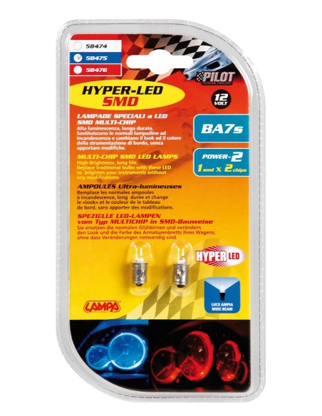 -CP.--HYPER-MICRO-LED--BA7S 1SMD 2CHIPS - BLU-