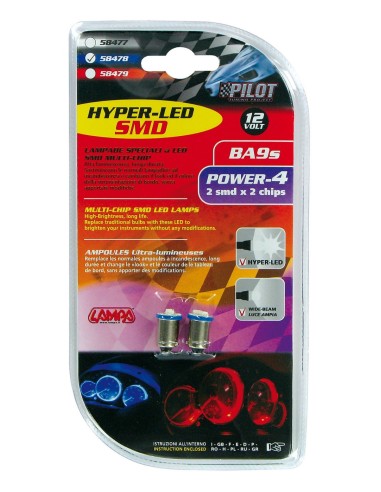 -CP.--HYPER-MICRO-LED--BA9S2SMD 4CHIPS - BLU-