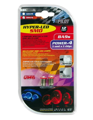 -CP.--HYPER-MICRO-LED--BA9S2SMD 4CHIPS - ROSSO-