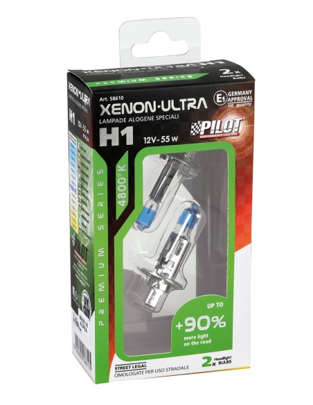 CP. LAMPADE XENON-ULTRA H1 +90% 12V 55W