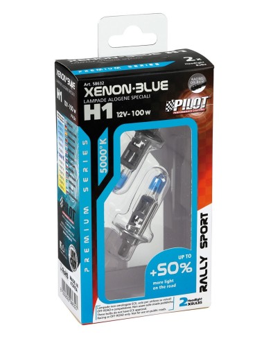 CP. LAMPADE XENON-BLUE  H1  +50% 12V 100W