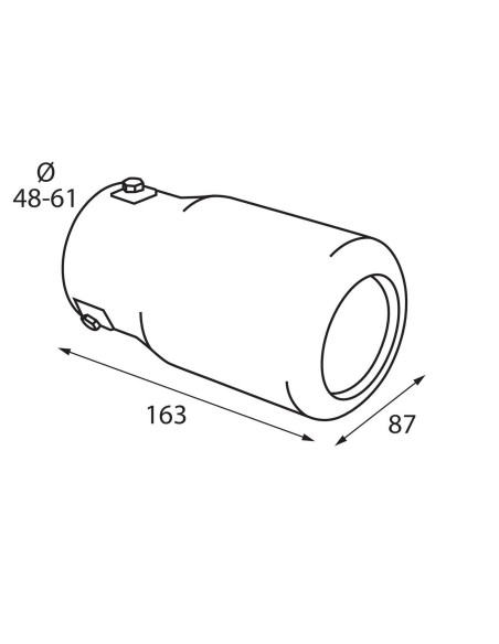 TERMINALE TS-63 ACCIAIO INOX DIAM.48-61MM