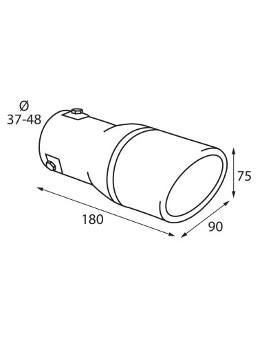 TERMINALE TS-25 ACCIAIO INOX DIAM.37-48MM