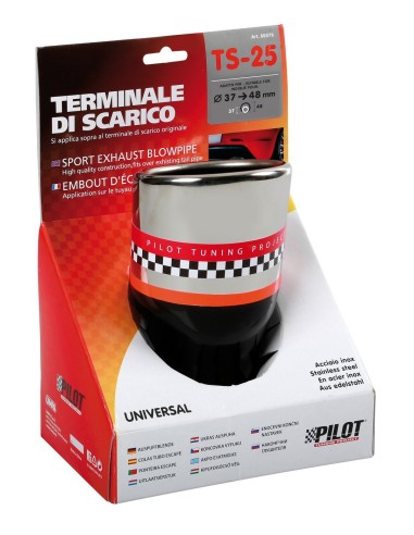 TERMINALE TS-25 ACCIAIO INOX DIAM.37-48MM