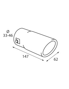 TERMINALE TS-28 ACCIAIO INOX DIAM.33-46MM 2