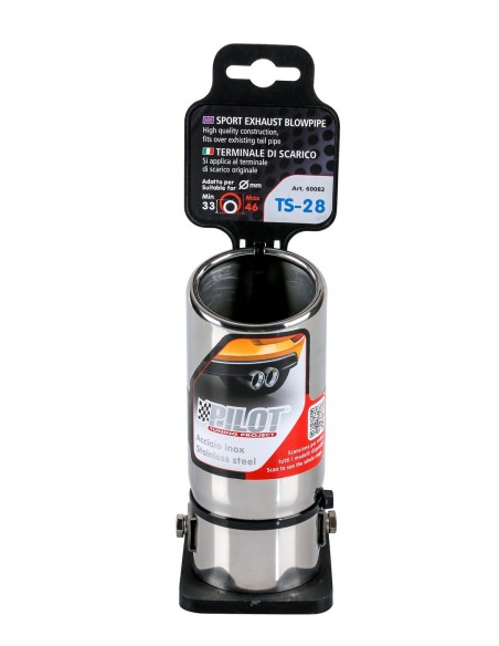 TERMINALE TS-28 ACCIAIO INOX DIAM.33-46MM