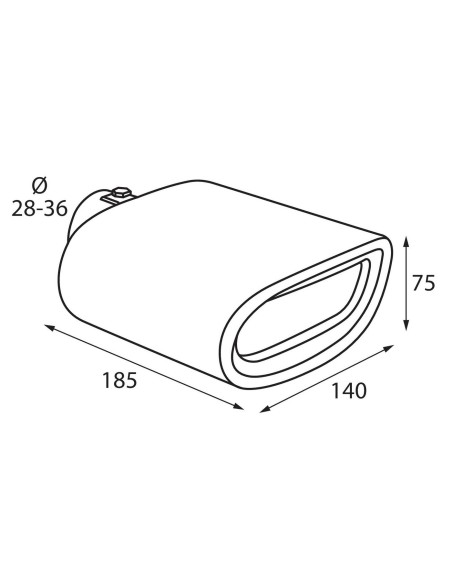 TERMINALE TS-30 ACCIAIO INOX DIAM.28-36MM