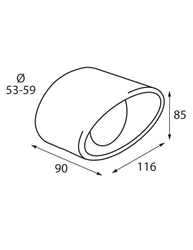 TERMINALE TS-32 ACCIAIO INOX DIAM.53-59MM