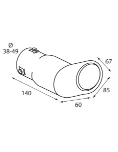 TERMINALE TS-33 ACCIAIO INOX DIAM.38-49MM 2