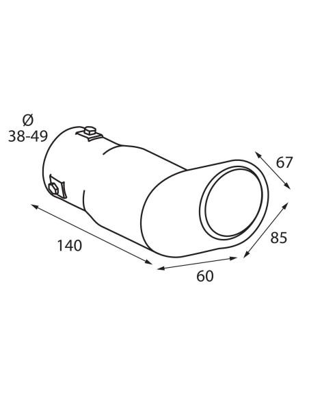 TERMINALE TS-33 ACCIAIO INOX DIAM.38-49MM