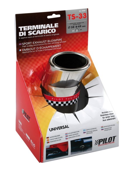 TERMINALE TS-33 ACCIAIO INOX DIAM.38-49MM