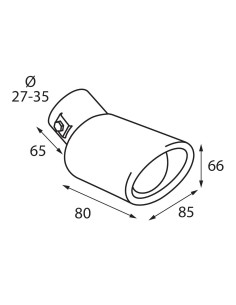 TERMINALE TS-34 ACCIAIO INOX DIAM.27-35MM 2