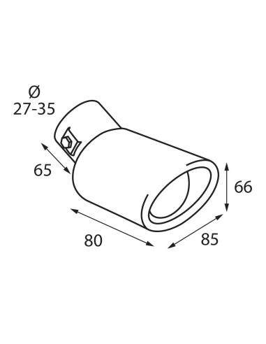 TERMINALE TS-34 ACCIAIO INOX DIAM.27-35MM