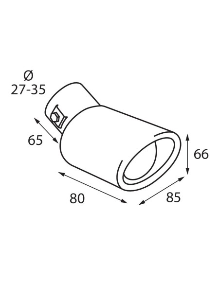 TERMINALE TS-34 ACCIAIO INOX DIAM.27-35MM