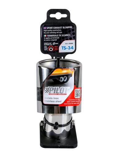 TERMINALE TS-34 ACCIAIO INOX DIAM.27-35MM