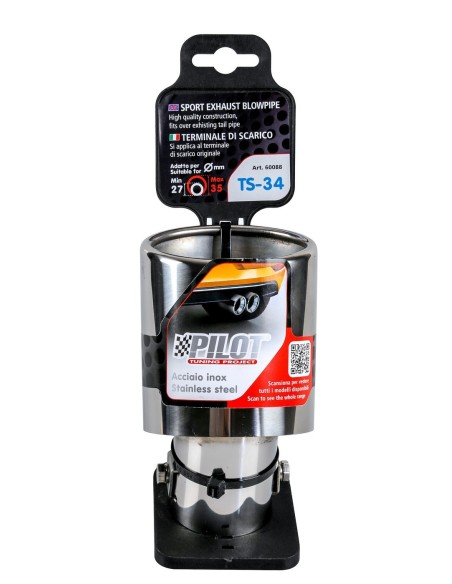 TERMINALE TS-34 ACCIAIO INOX DIAM.27-35MM