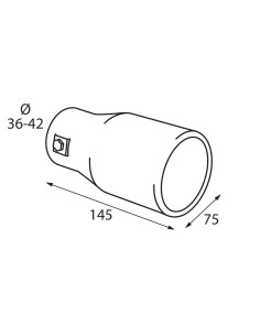 TERMINALE TS-35 ACCIAIO INOX DIAM.36-42MM 2