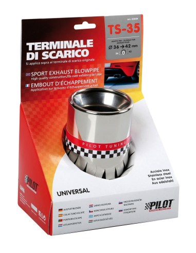 TERMINALE TS-35 ACCIAIO INOX DIAM.36-42MM