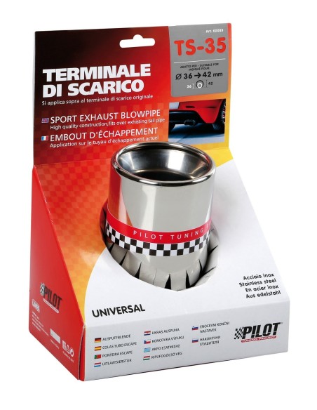 TERMINALE TS-35 ACCIAIO INOX DIAM.36-42MM
