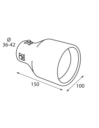 TERMINALE TS-36 ACCIAIO INOX DIAM.36-42MM