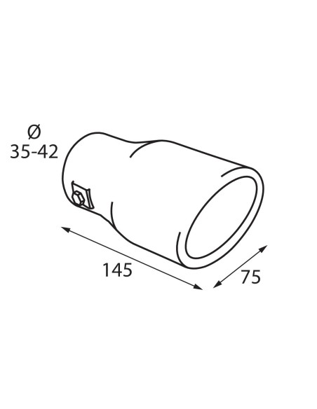 TERMINALE TS-38 ACCIAIO INOX DIAM.35-42MM