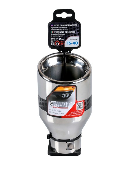 TERMINALE TS-40 ACCIAIO INOX DIAM.38-49MM