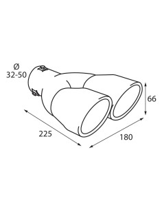 TERMINALE TS-47 ACCIAIO INOX DIAM.32-50MM 2