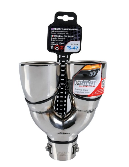 TERMINALE TS-47 ACCIAIO INOX DIAM.32-50MM