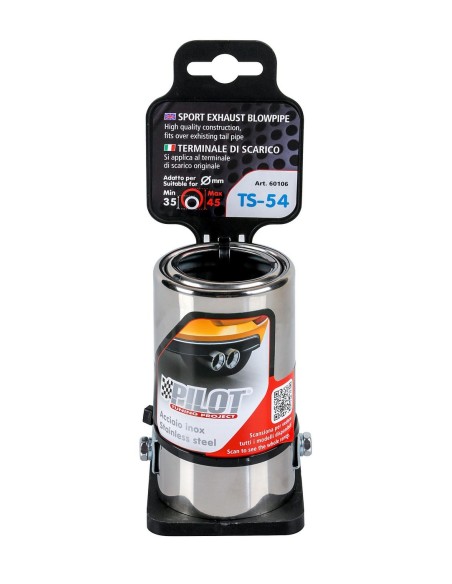 TERMINALE TS-54 ACCIAIO INOX DIAM.35-45MM