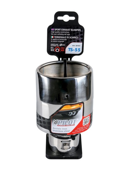 TERMINALE TS-55 ACCIAIO INOX DIAM.35-42MM