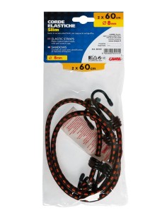 COPPIA CORDE ELASTICHE CM. 60 SLIM 8MM 2