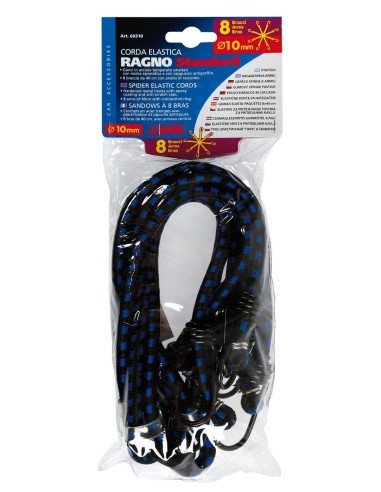 CORDA ELASTICA RAGNO 8 GANCI STANDARD 10MM