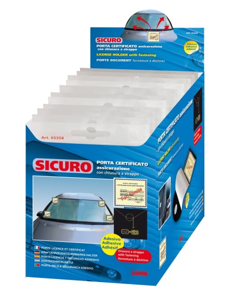 -PASSICURAZIONE --SICURO-- ADESIVO+CHIUSURA VELCRO