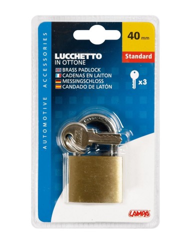 LUCCHETTO OTTONE 40MM ARCO STANDARD
