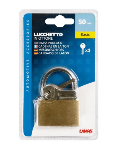 -LUCCHETTO OTTONE 50MM--LIGHT-- ARCO STANDARD-