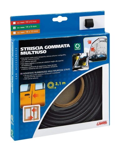 STRISCIA GOMMATA MULTIUSO 14MM X 3,10M