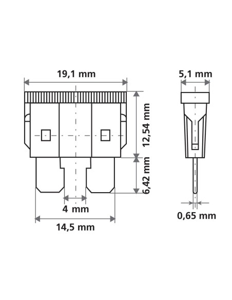 CART.FUSIBILI LAMELLARI C/LED 15A, 6PEZZI