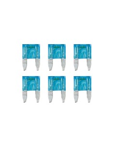 CART.MINIFUSIBILI LAMELLARI CON LED 15A, 6PZ