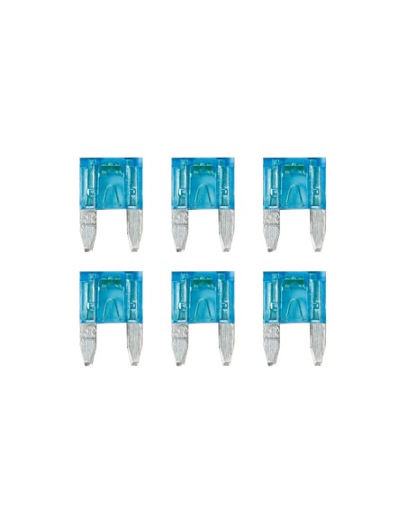 CART.MINIFUSIBILI LAMELLARI CON LED 15A, 6PZ